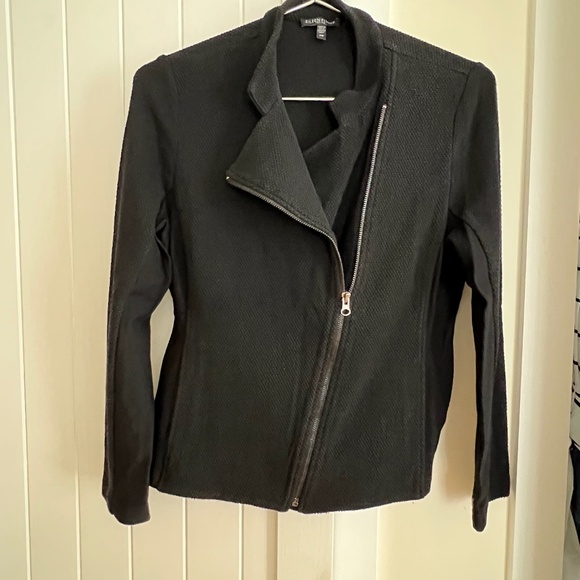 Eileen Fisher black zip up long sleeved cardigan - Picture 1 of 5